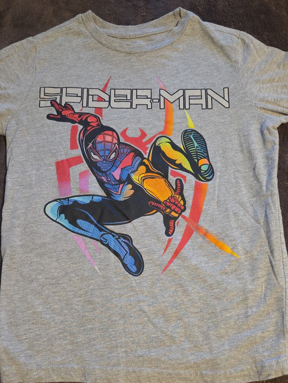 Marvel Gamerverse Spider-Man Graphic Tee Gray Boys M 8